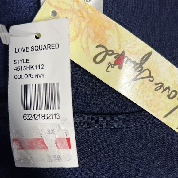 LOVE SQUARED NAVY BLUE SLEEVELESS WRAP DRESS SIZE 2X New - Picture 9 of 9